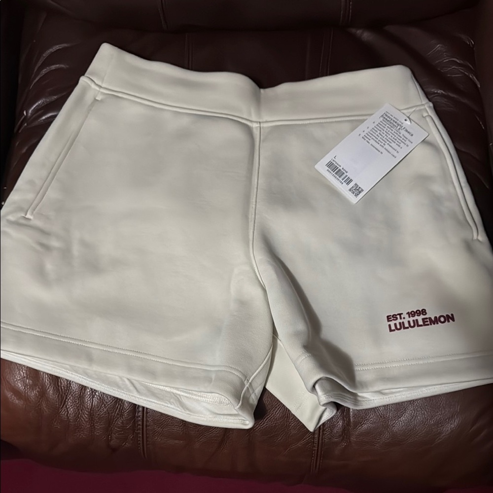 Lululemon Athletica Cream Athletic Shorts